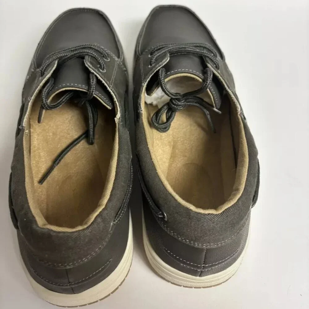 Hush Puppies Men’s Colton Boat Shoes Gray, Size 13 M